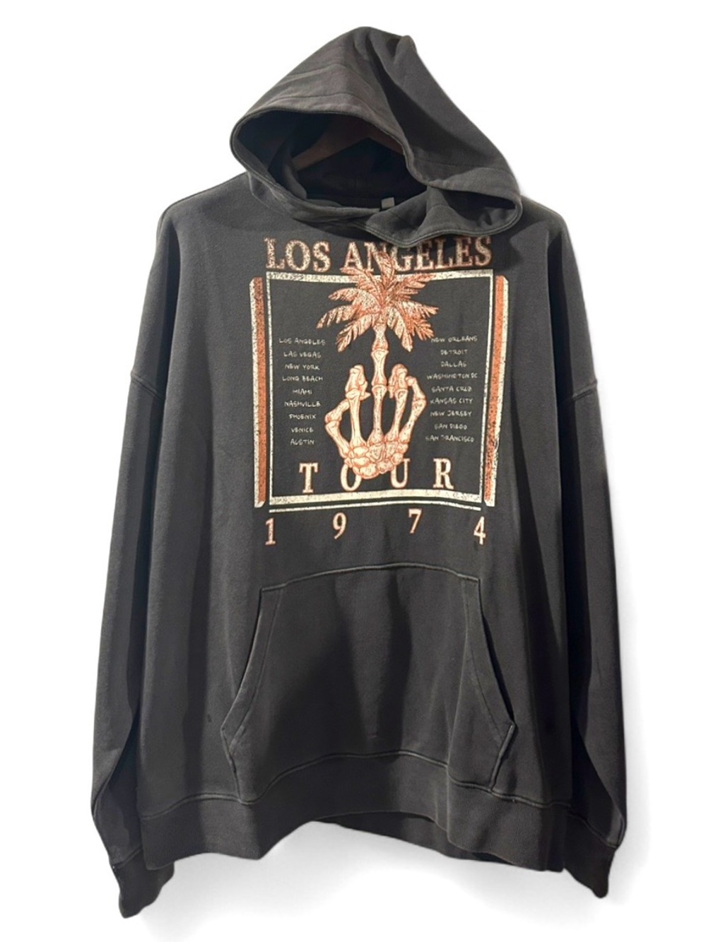 Los Angeles Palm Tree Oversized Hoodie Sweatshirt Size Men’s Large (NWT)
